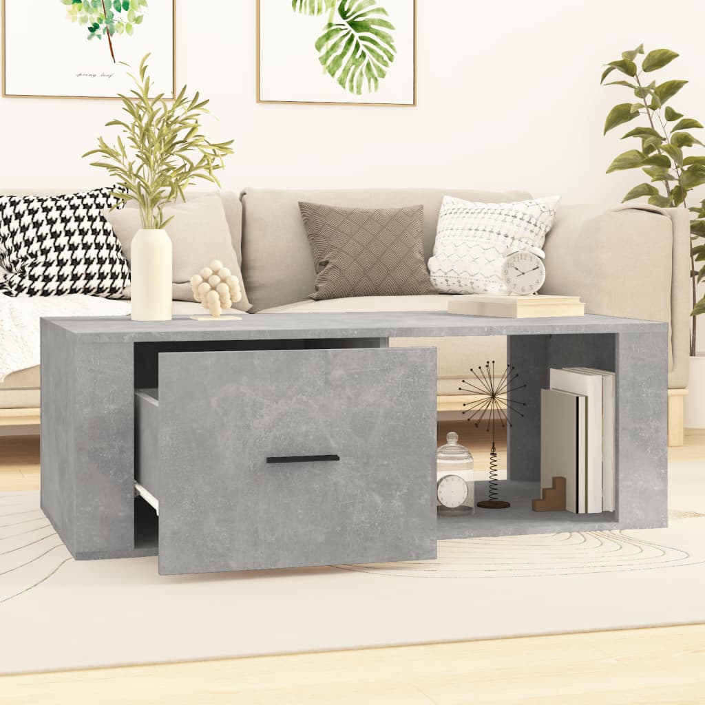 Coffee Table Concrete Grey 100x50.5x35 cm Engineered Wood - Bargainia.com - 8720845667054 - 816540