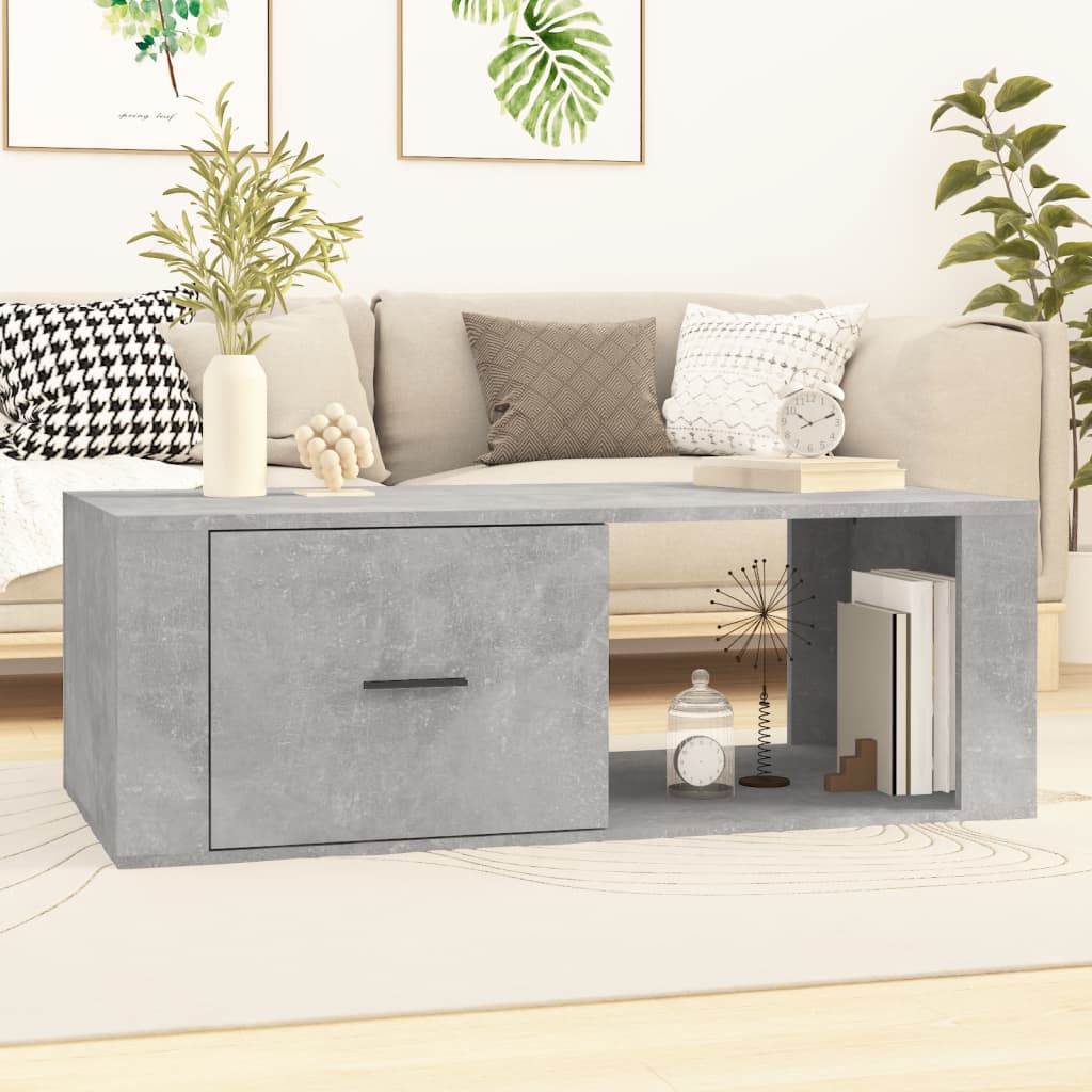 Coffee Table Concrete Grey 100x50.5x35 cm Engineered Wood - Bargainia.com - 8720845667054 - 816540