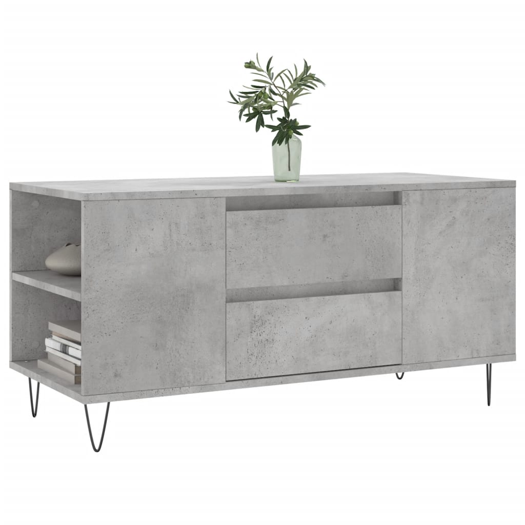 Coffee Table Concrete Grey 102x44.5x50 cm Engineered Wood - Bargainia.com - 