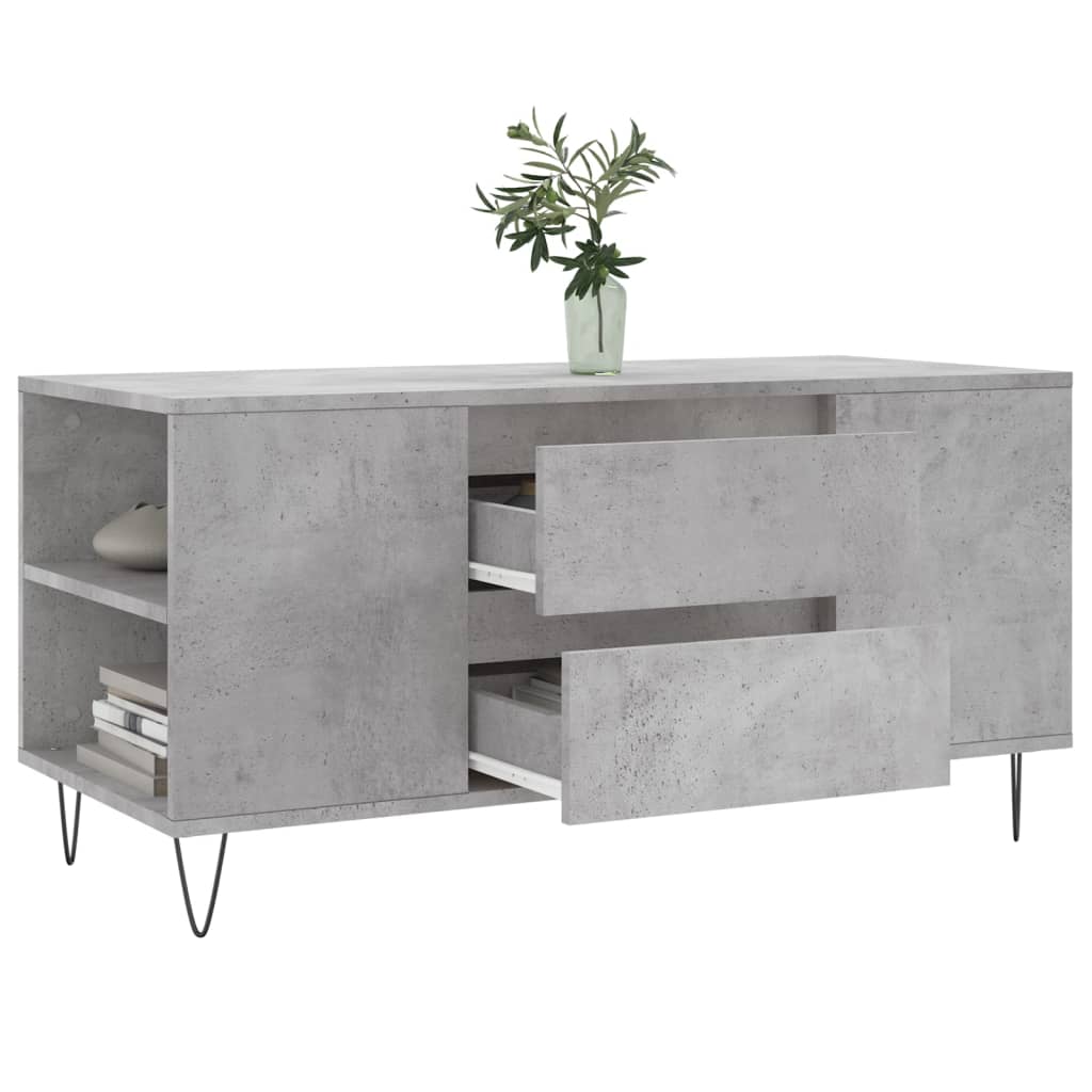 Coffee Table Concrete Grey 102x44.5x50 cm Engineered Wood - Bargainia.com - 