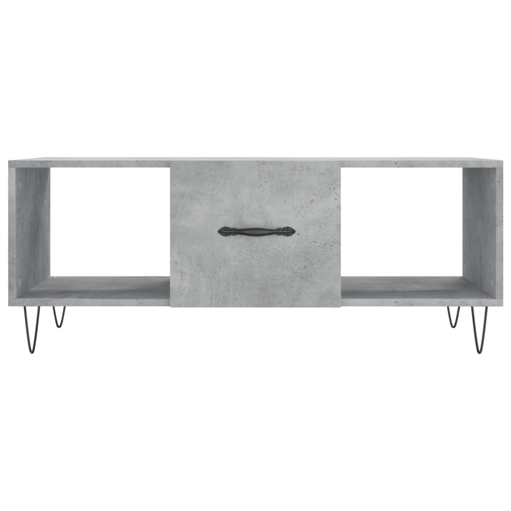 Coffee Table Concrete Grey 102x50x40 cm Engineered Wood - Bargainia.com - 