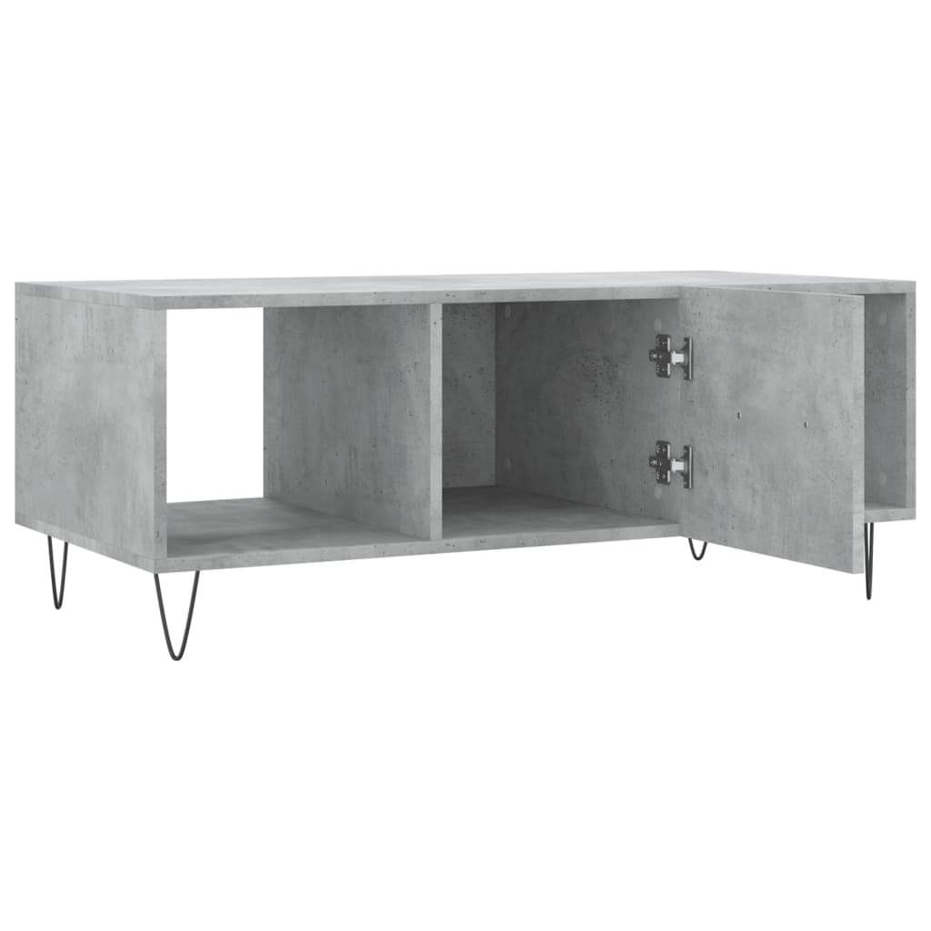 Coffee Table Concrete Grey 102x50x40 cm Engineered Wood - Bargainia.com - 
