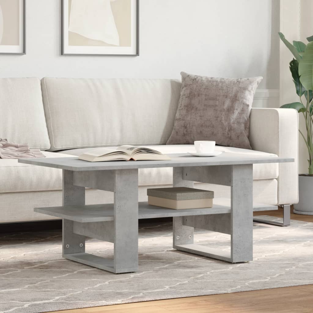 Coffee Table Concrete Grey 102x55x42 cm Engineered Wood - Bargainia.com - 