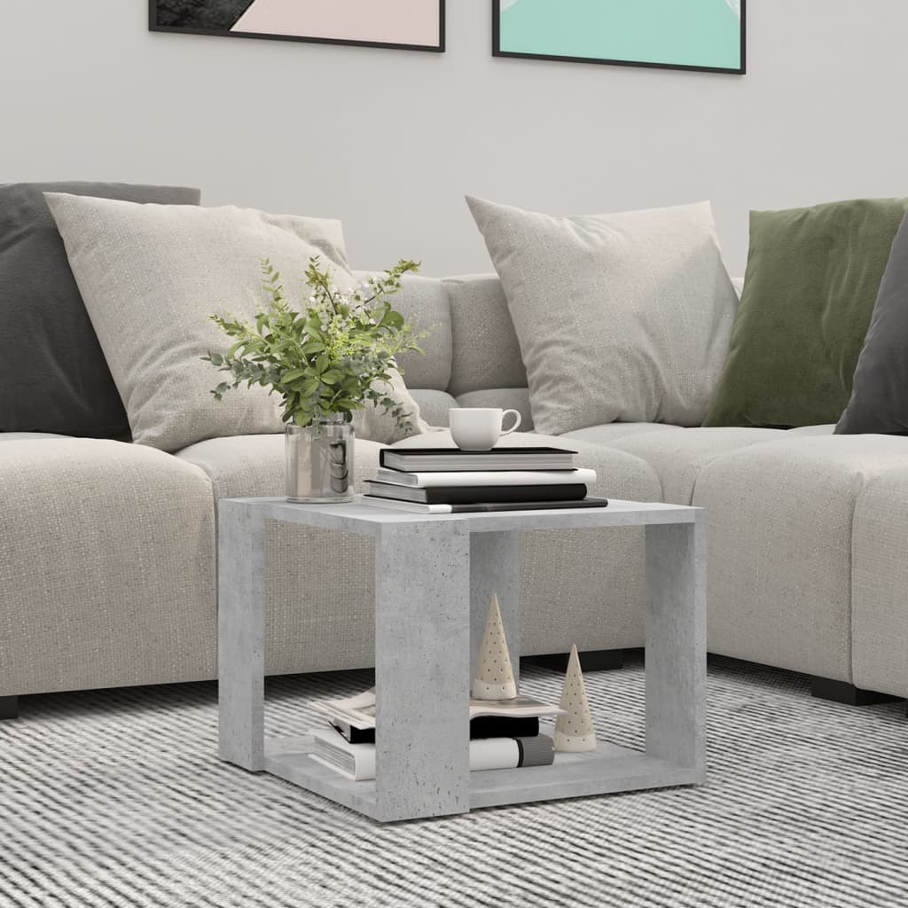 Coffee Table Concrete Grey 40x40x30 cm Engineered Wood - Bargainia.com - 8720286542361 - 806314