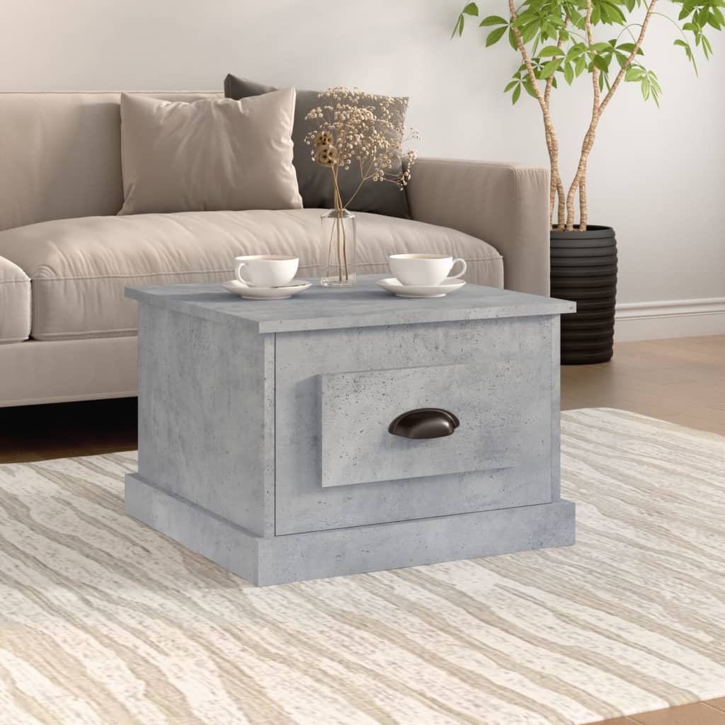 Coffee Table Concrete Grey 50x50x35 cm Engineered Wood - Bargainia.com - 