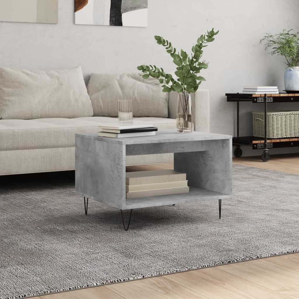 Coffee Table Concrete Grey 60x50x40 cm Engineered Wood - Bargainia.com - 8720845441760 - 829256