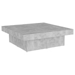 Coffee Table Concrete Grey 90x90x28 cm Engineered Wood - Bargainia.com - 