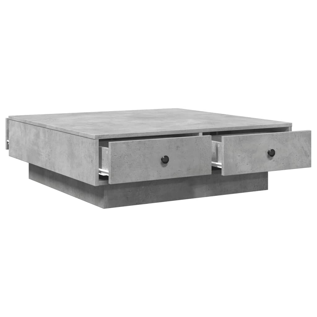 Coffee Table Concrete Grey 90x90x28 cm Engineered Wood - Bargainia.com - 