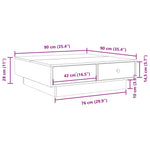 Coffee Table Concrete Grey 90x90x28 cm Engineered Wood - Bargainia.com - 