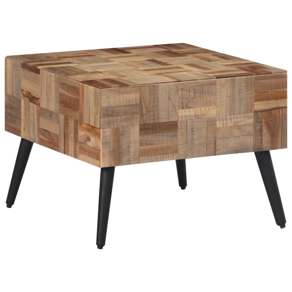Coffee Table Grey 55x55x40 cm Solid Reclaimed Teak - Bargainia.com - 