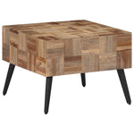 Coffee Table Grey 55x55x40 cm Solid Reclaimed Teak - Bargainia.com - 