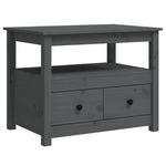 Coffee Table Grey 71x49x55 cm Solid Wood Pine - Bargainia.com - 