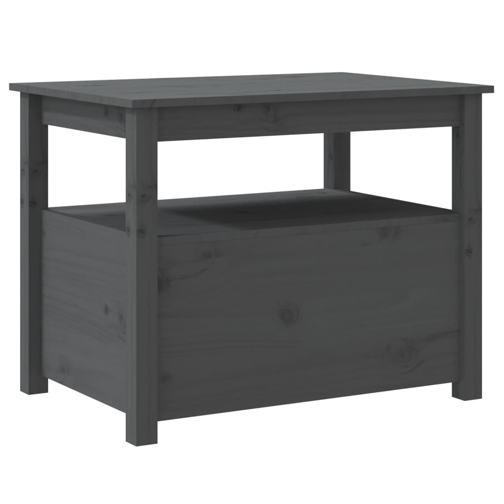Coffee Table Grey 71x49x55 cm Solid Wood Pine - Bargainia.com - 