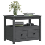 Coffee Table Grey 71x49x55 cm Solid Wood Pine - Bargainia.com - 