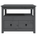 Coffee Table Grey 71x49x55 cm Solid Wood Pine - Bargainia.com - 
