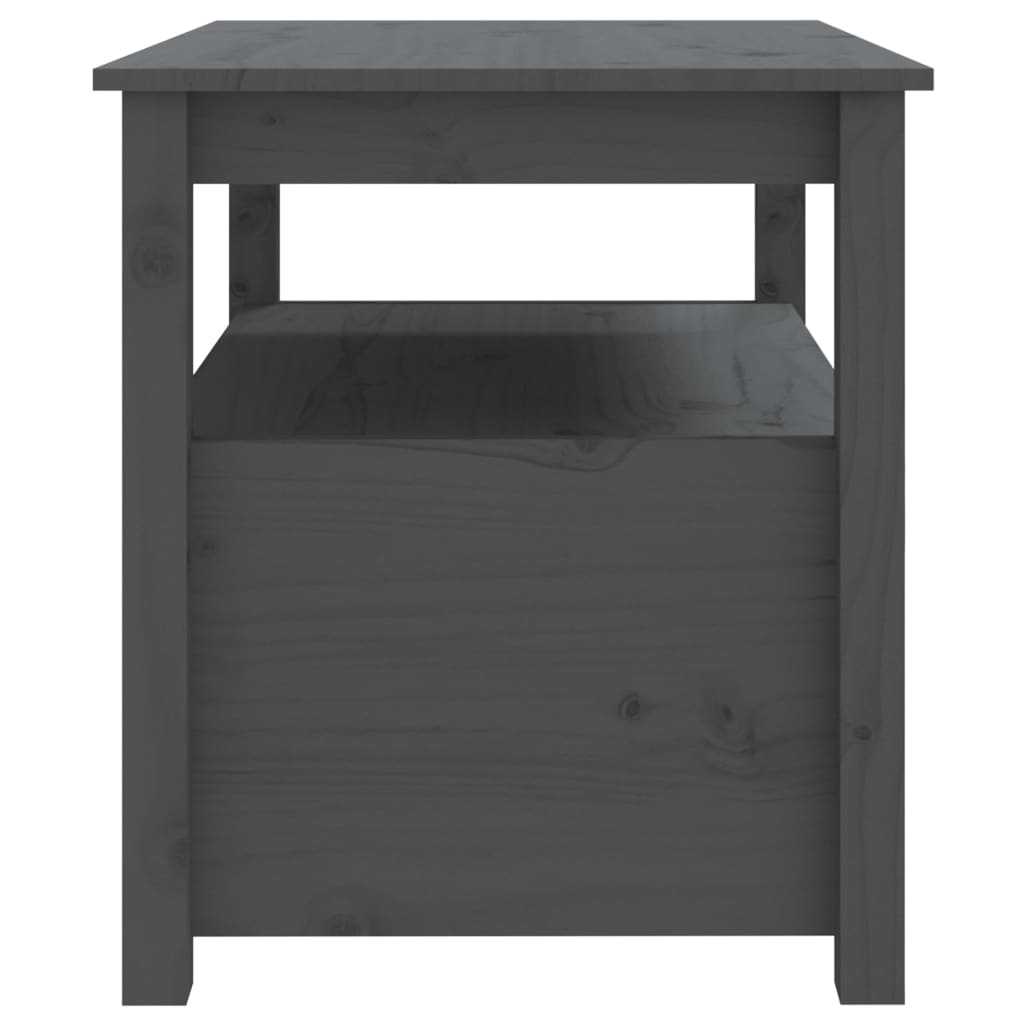 Coffee Table Grey 71x49x55 cm Solid Wood Pine - Bargainia.com - 