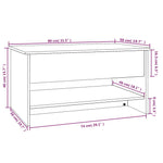 Coffee Table Grey Sonoma 80x50x40 cm Engineered Wood - Bargainia.com - 