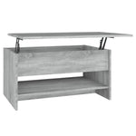 Coffee Table Grey Sonoma 80x50x40 cm Engineered Wood - Bargainia.com - 