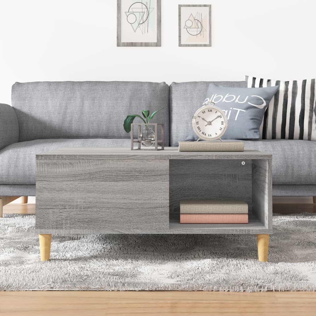 Coffee Table Grey Sonoma 80x80x36.5 cm Engineered Wood - Bargainia.com - 
