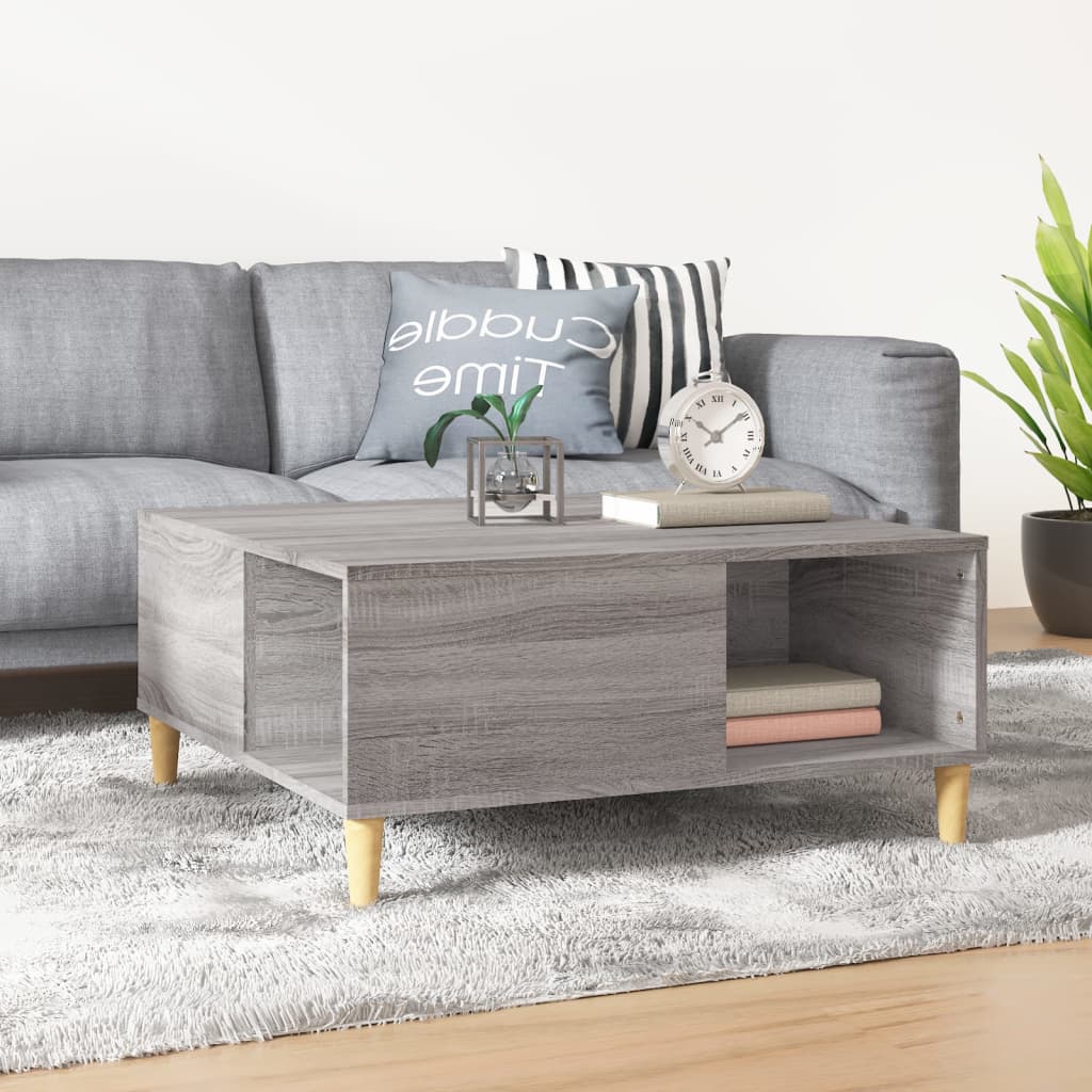 Coffee Table Grey Sonoma 80x80x36.5 cm Engineered Wood - Bargainia.com - 
