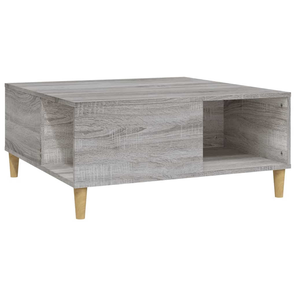 Coffee Table Grey Sonoma 80x80x36.5 cm Engineered Wood - Bargainia.com - 