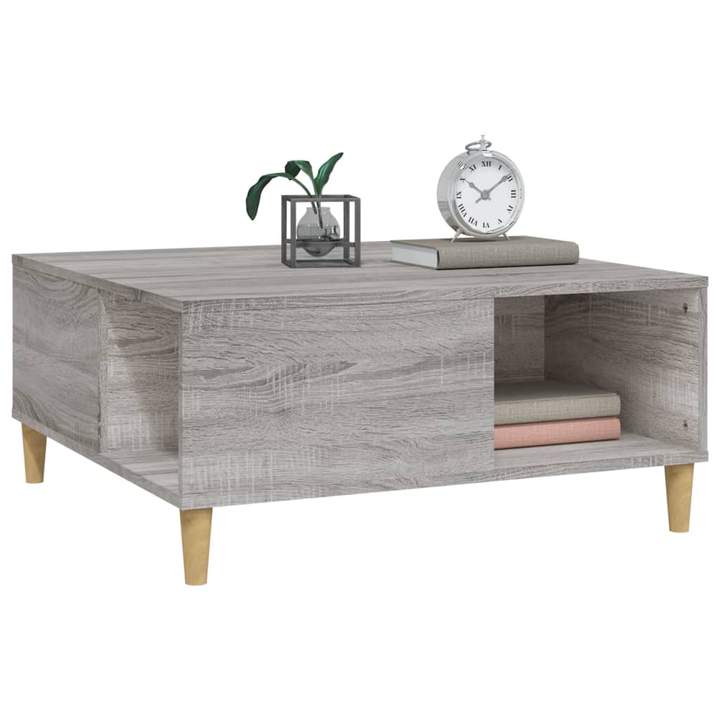 Coffee Table Grey Sonoma 80x80x36.5 cm Engineered Wood - Bargainia.com - 
