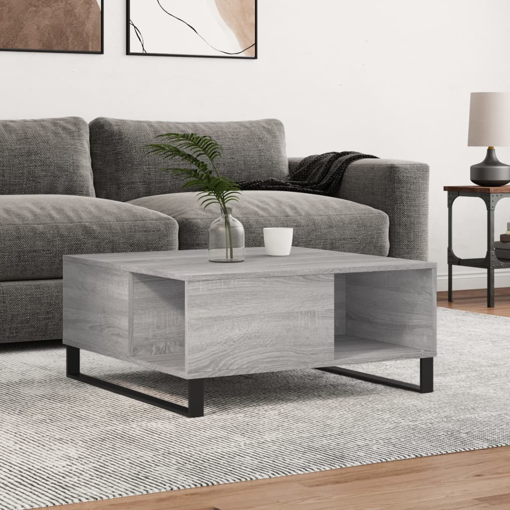 Coffee Table Grey Sonoma 80x80x36.5 cm Engineered Wood - Bargainia.com - 8720845872373 - 830794