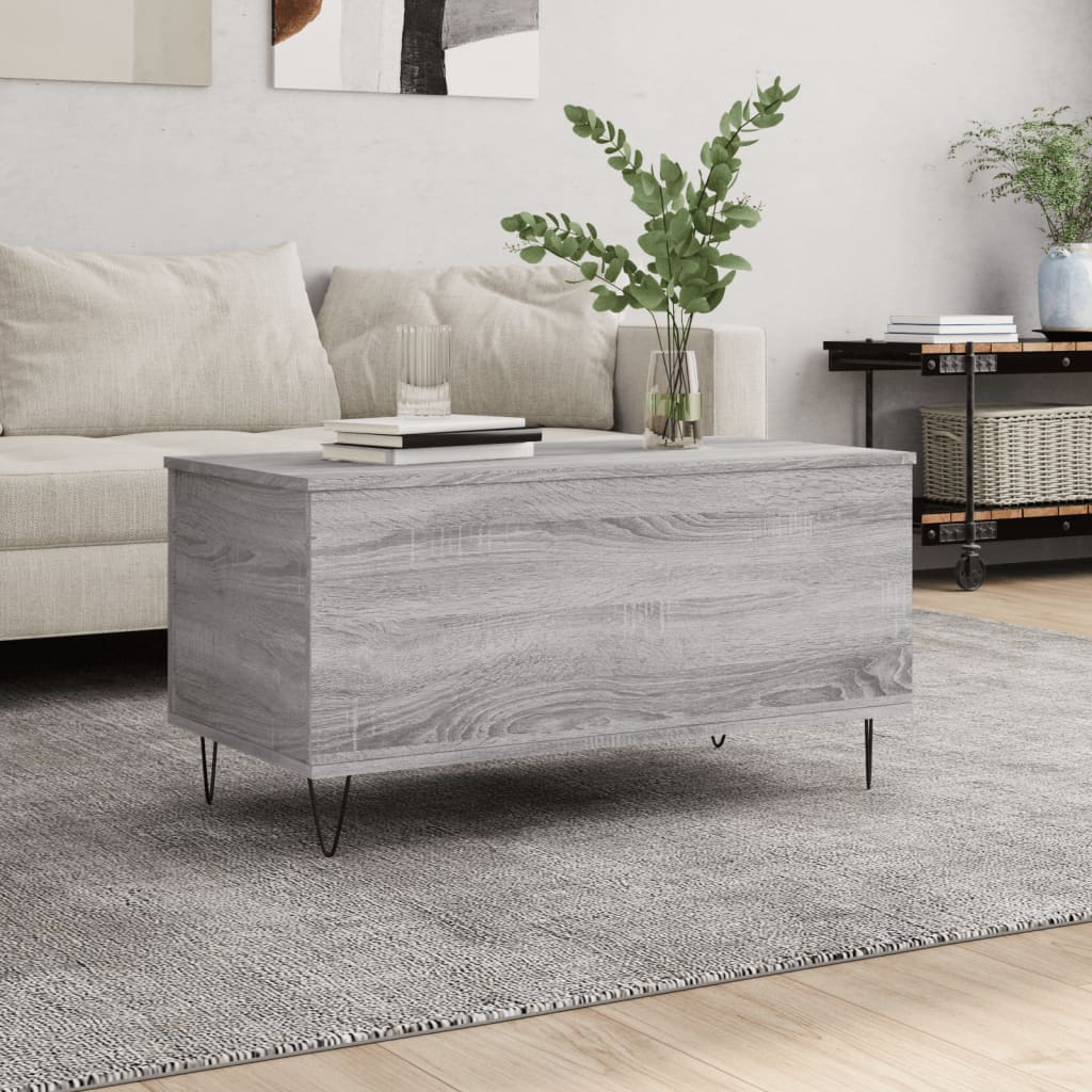 Coffee Table Grey Sonoma 90x44.5x45 cm Engineered Wood - Bargainia.com - 