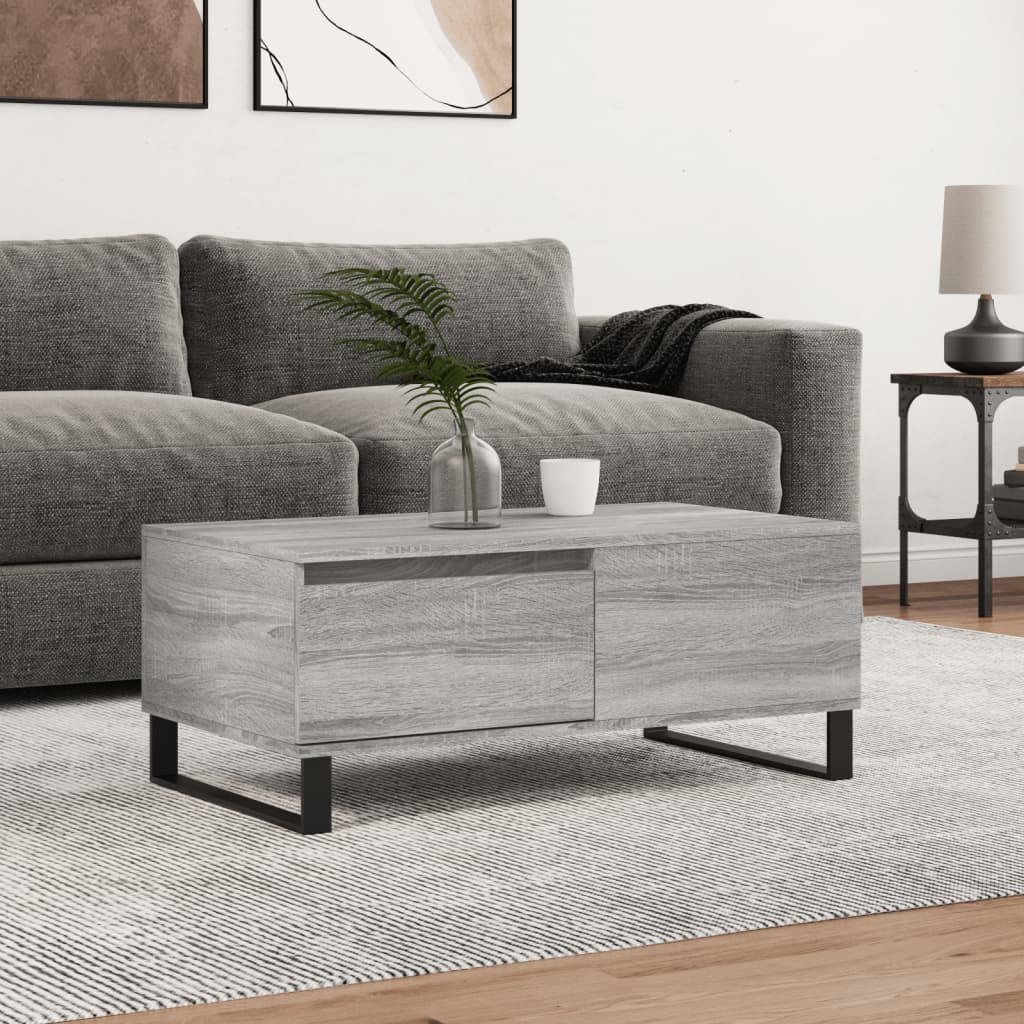 Coffee Table Grey Sonoma 90x50x36.5 cm Engineered Wood - Bargainia.com - 