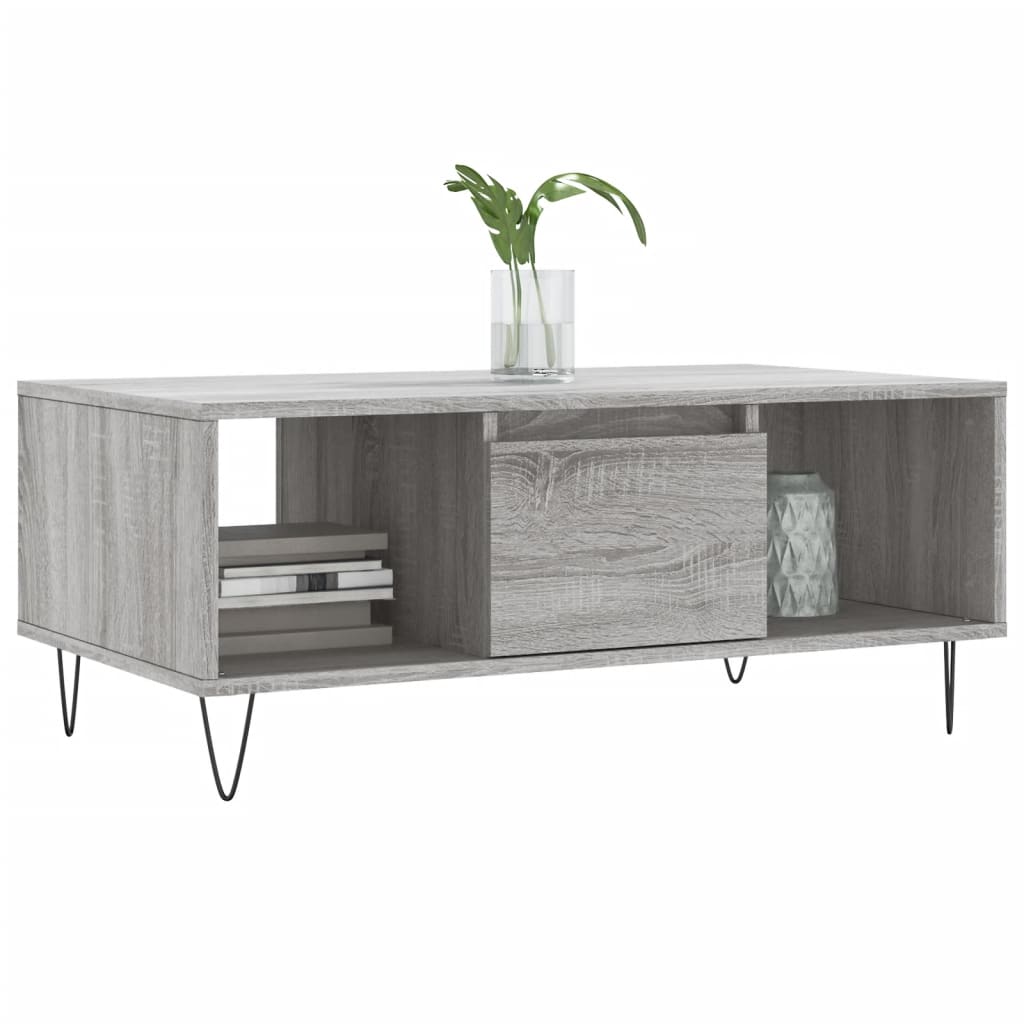 Coffee Table Grey Sonoma 90x50x36.5 cm Engineered Wood - Bargainia.com - 