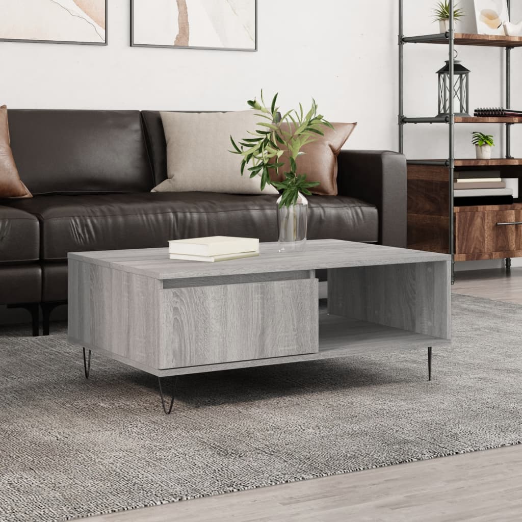 Coffee Table Grey Sonoma 90x60x35 cm Engineered Wood - Bargainia.com - 