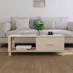 Coffee Table HAMAR Honey Brown 100x55x35 cm Solid Wood Pine - Bargainia.com - 