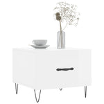 Coffee Table High Gloss White 50x50x40 cm Engineered Wood - Bargainia.com - 