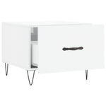 Coffee Table High Gloss White 50x50x40 cm Engineered Wood - Bargainia.com - 