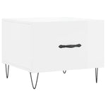 Coffee Table High Gloss White 50x50x40 cm Engineered Wood - Bargainia.com - 