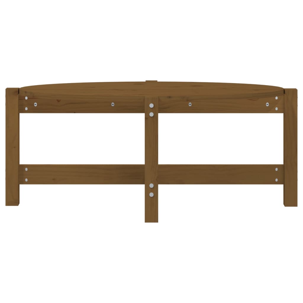 Coffee Table Honey Brown 87x48x35 cm Solid Wood Pine - Bargainia.com - 