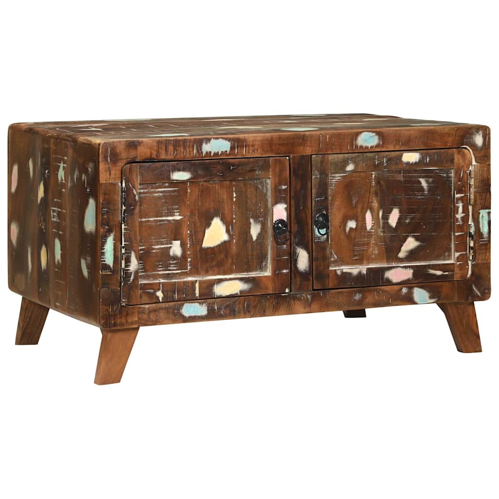Coffee Table Multicolour 80 x 54 x 45 cm Solid reclaimed wood - Bargainia.com - 