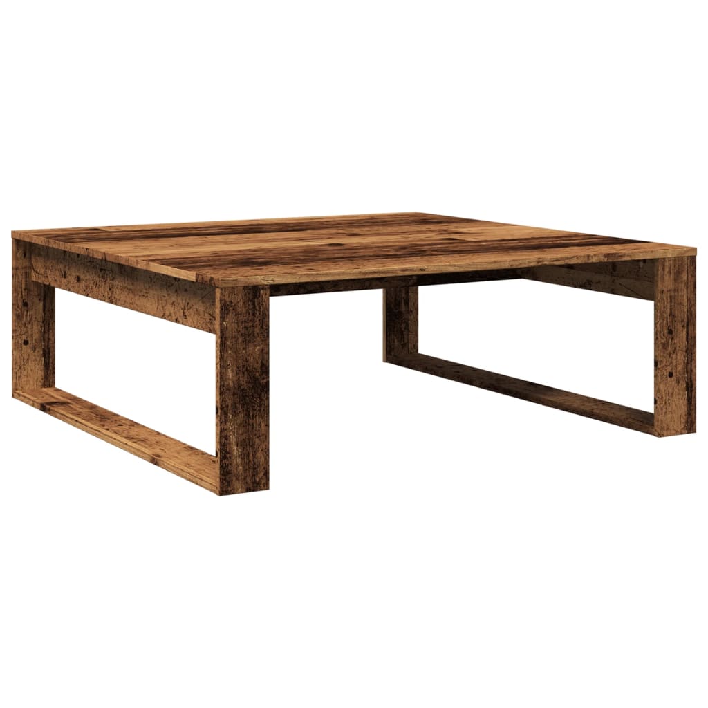 Coffee Table Old Wood 100x100x35 cm Engineered Wood - Bargainia.com - 