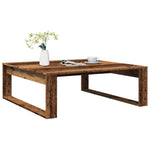 Coffee Table Old Wood 100x100x35 cm Engineered Wood - Bargainia.com - 
