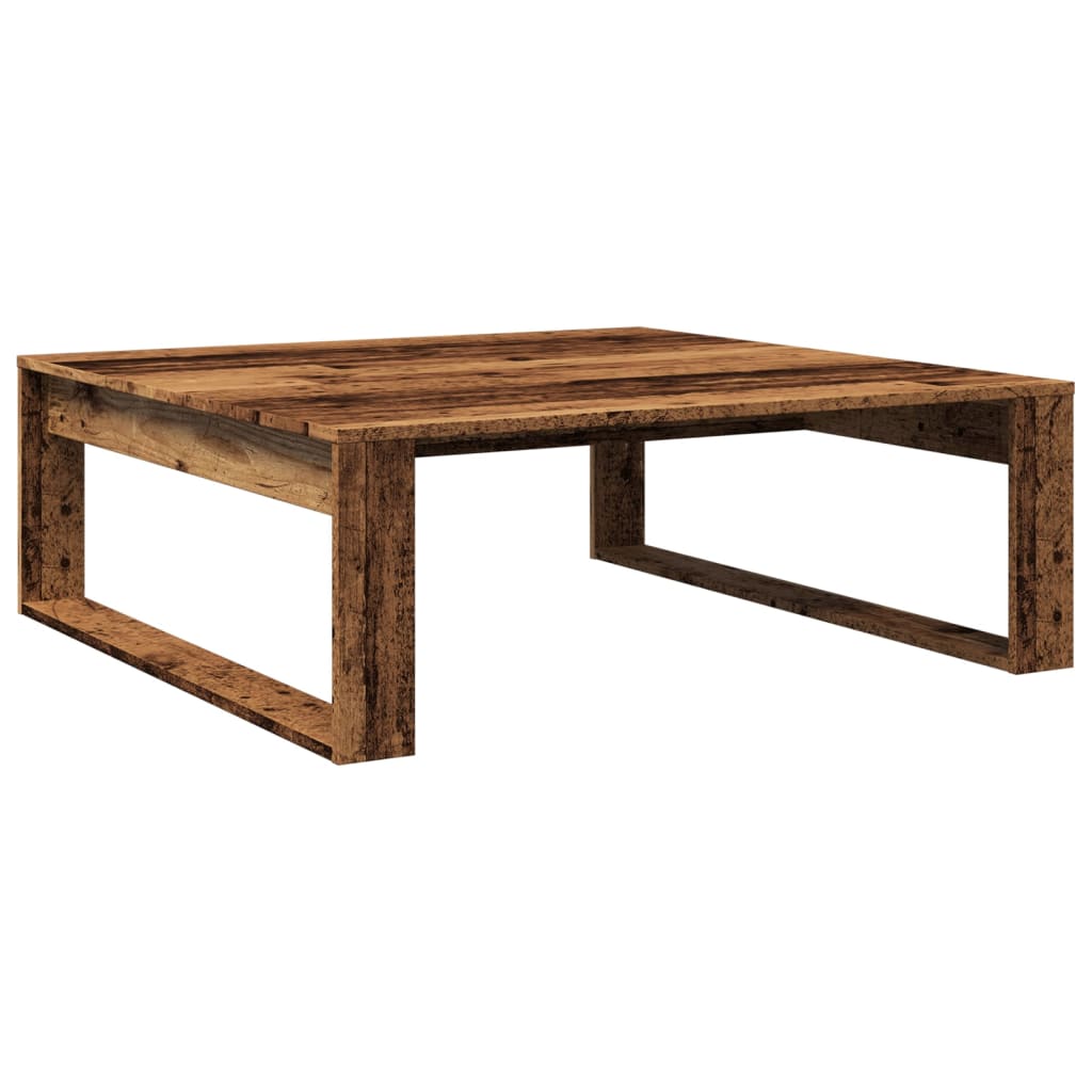 Coffee Table Old Wood 100x100x35 cm Engineered Wood - Bargainia.com - 