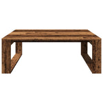 Coffee Table Old Wood 100x100x35 cm Engineered Wood - Bargainia.com - 