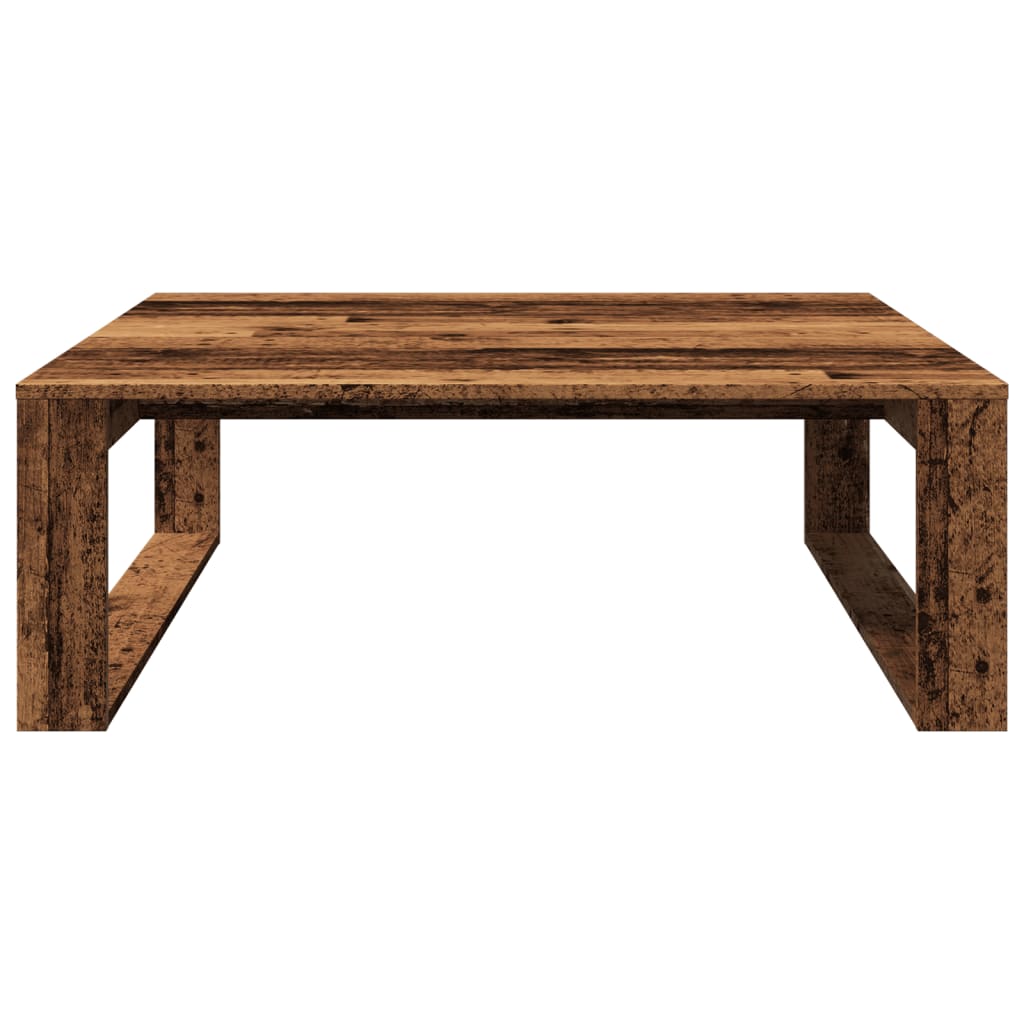 Coffee Table Old Wood 100x100x35 cm Engineered Wood - Bargainia.com - 