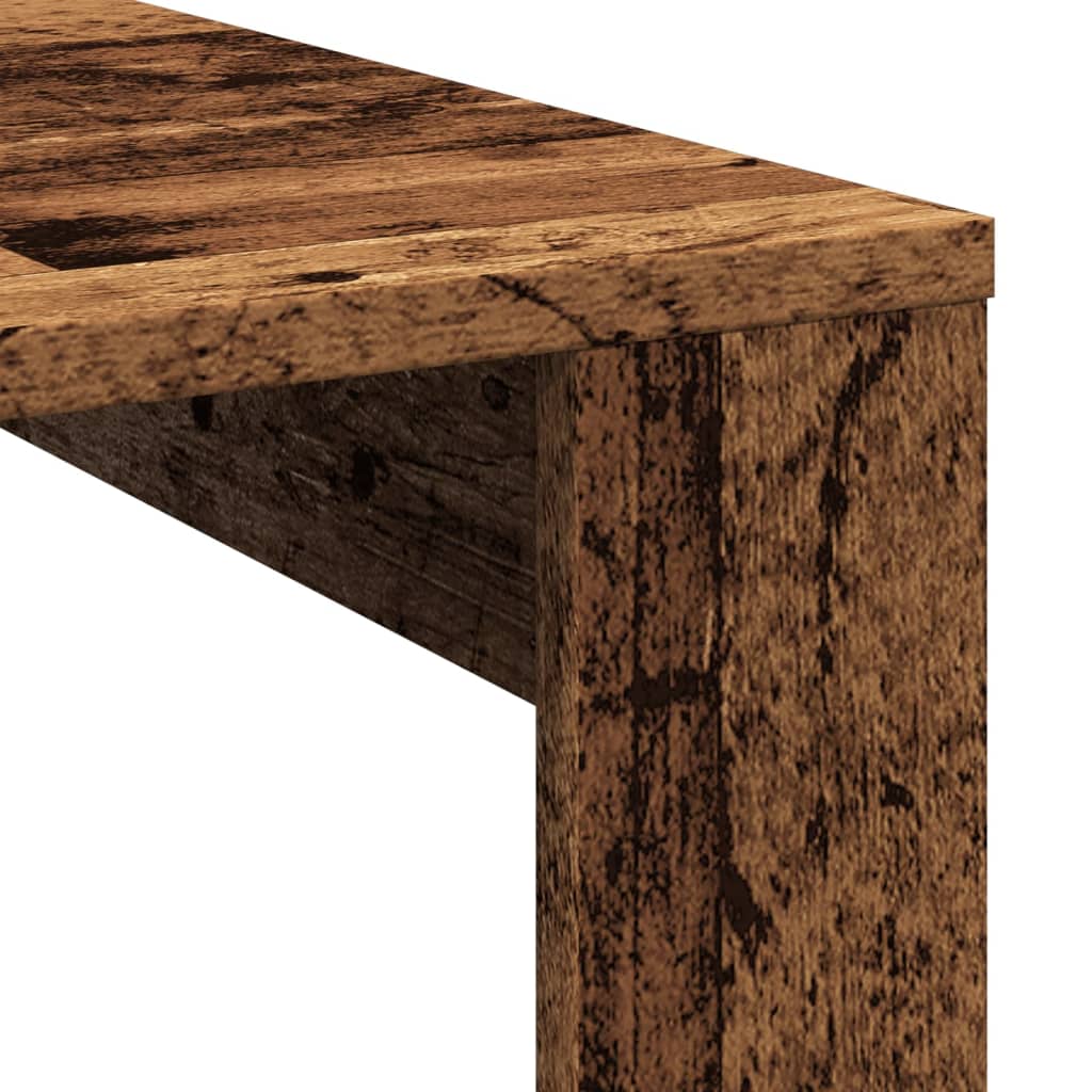 Coffee Table Old Wood 100x100x35 cm Engineered Wood - Bargainia.com - 