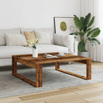 Coffee Table Old Wood 100x100x35 cm Engineered Wood - Bargainia.com - 