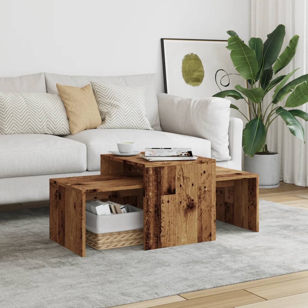 Coffee Table Old Wood 100x48x40 cm Engineered Wood - Bargainia.com - 8721158435798 - 856054
