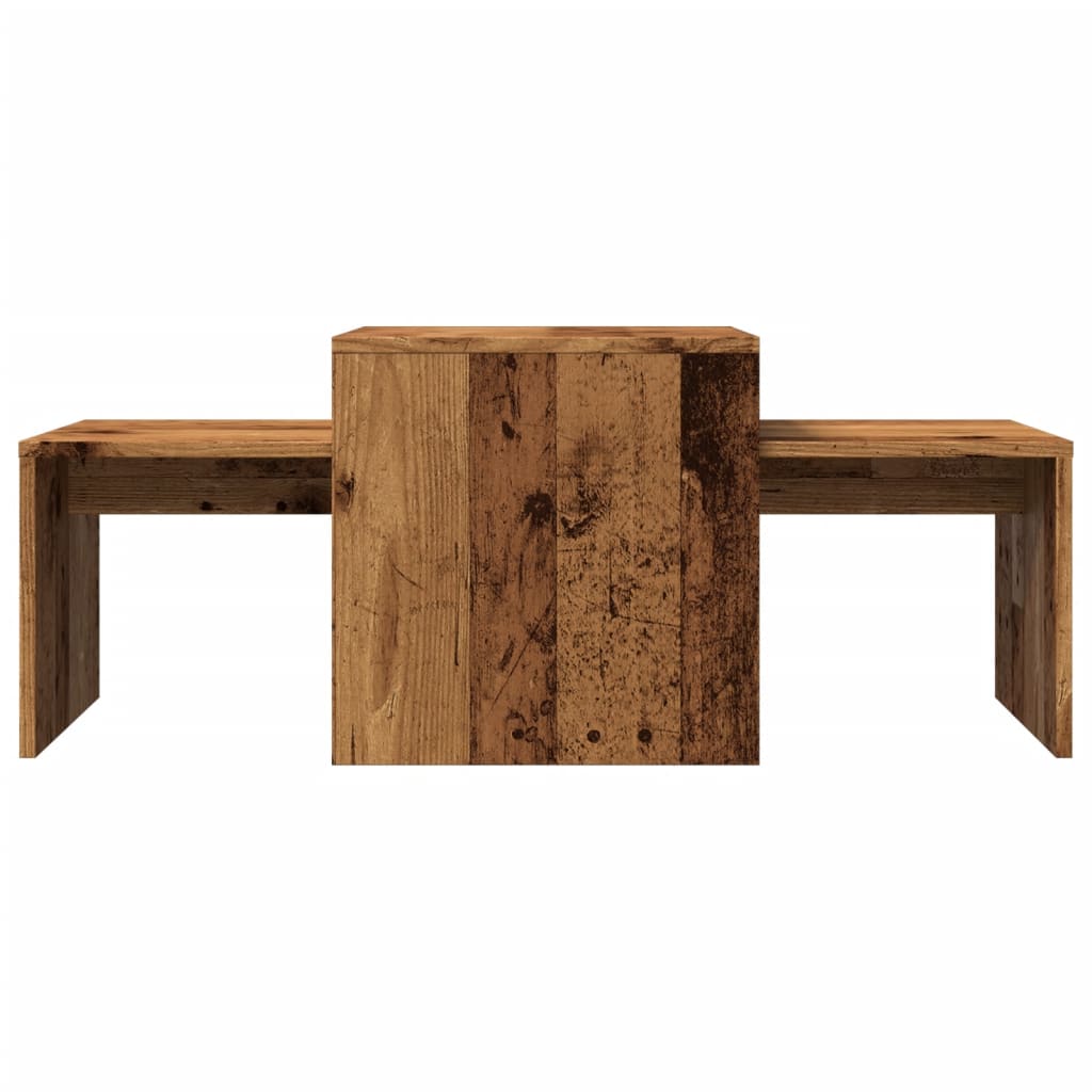 Coffee Table Old Wood 100x48x40 cm Engineered Wood - Bargainia.com - 