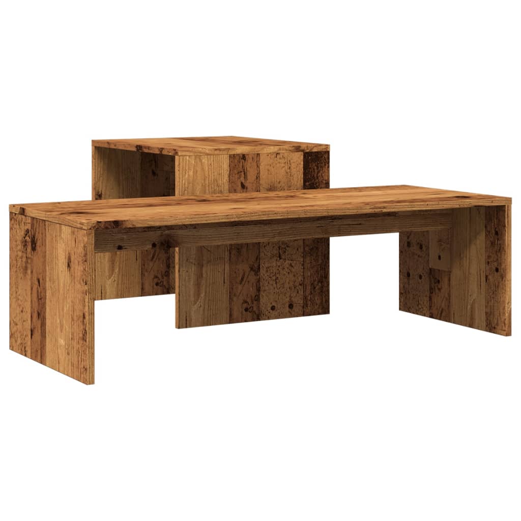 Coffee Table Old Wood 100x48x40 cm Engineered Wood - Bargainia.com - 