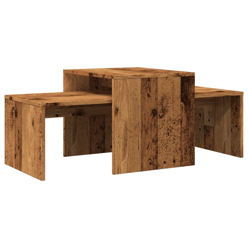 Coffee Table Old Wood 100x48x40 cm Engineered Wood - Bargainia.com - 