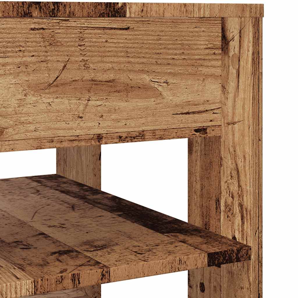 Coffee Table Old Wood 55.5x55x45 cm Engineered Wood - Bargainia.com - 