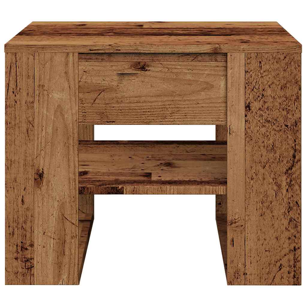 Coffee Table Old Wood 55.5x55x45 cm Engineered Wood - Bargainia.com - 